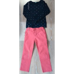 Ensemble pantalon T-shirt manches longues fille