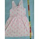 Robe sans manche, blanche avec motif rose, 8 ans (NKY)