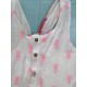 Robe sans manche, blanche avec motif rose, 8 ans (NKY)