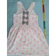 Robe sans manche, blanche avec motif rose, 8 ans (NKY)