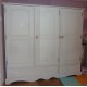 Armoire blanche pin massif 3 portes