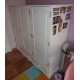 Armoire blanche pin massif 3 portes