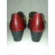 Low boots cuir rouge 
