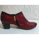 Low boots cuir rouge 