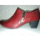 Low boots cuir rouge 