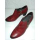 Low boots cuir rouge 